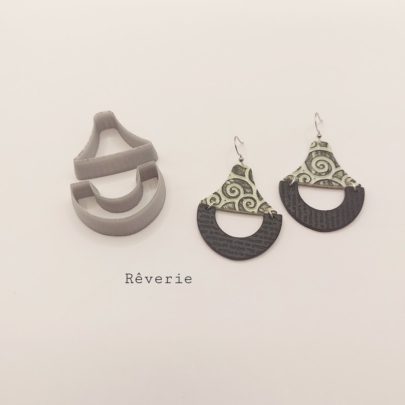 Abstract organic shapes, earring mould, polymer clay cutters, polymer clay  earring cutter No.17